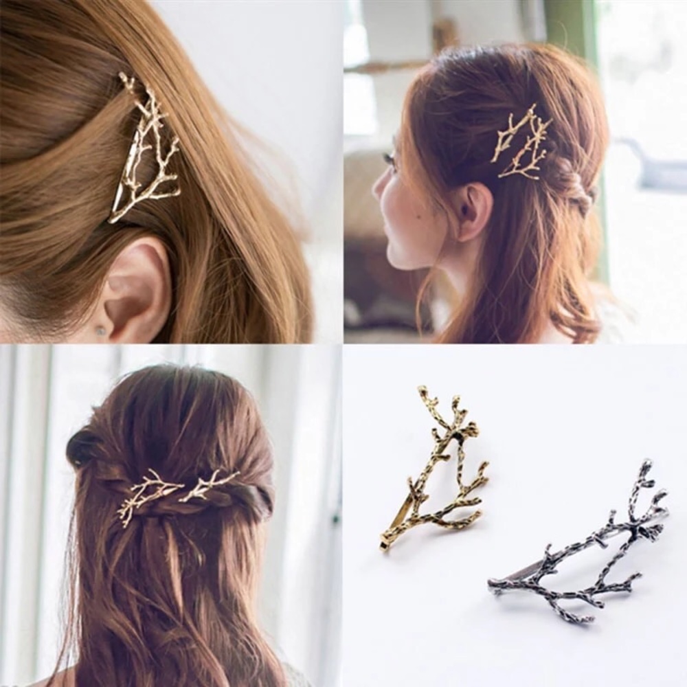 Silver Tree Branch Hair Pin - Picture 1 of 6